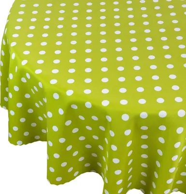 Produktbild von Fleckenresistente Tischtücher Gedruckt Polka Dots Grün Rund Durchmesser: Ø 80 cm