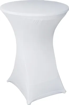 Produktbild von Stehtischüberzug weiß Ø85cm, 115cm Höhe