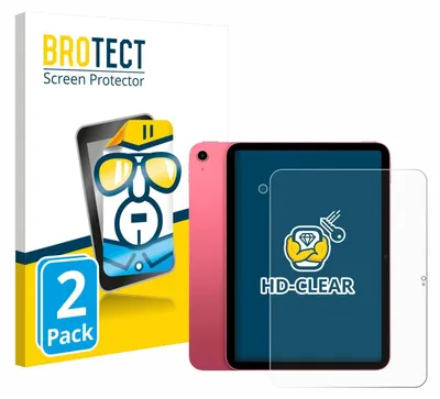 Produktbild von 2x Für Apple iPad A16 11" 2025 (Display+Kamera) Schutzfolie BROTECT Displayschutz Display Schutz Folie Klar Transparent