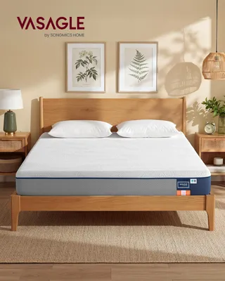 Obrázek produktu pro Matrace VASAGLE, 140 x 200 cm, dvojitá matrace z gelové paměťové pěny, střední tvrdost, H3, 7zónová podpora, prodyšná, snímatelný potah