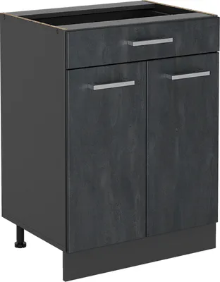 Obrázek produktu pro Spodní skříňka kuchyňské linky Vicco R-Line Černý beton 60 cm se zásuvkou, bez pracovní desky, Model 47474