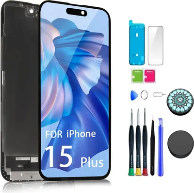 Produktbild von iPhone 15 Plus Display | Komplettes OLED Display | Reparatur Set| Ersatzteil | Bildschirm Einheit