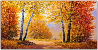 Produktbild von Coloray - Bild aus Glas - 120x60 cm - Küche wanddekoration Dekoration wohnzimmer gehärtetes Glas glasblock mit bild - Herbstwald Natur