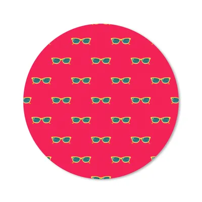 Produktbild von MuchoWow® Mauspad Mousepad Sommer - Sonnenbrille - Rot 30x30 cm - Mousepads - Maus Mat - Pad - Mausunterlage - Tischunterlage - Schreibtischmatten