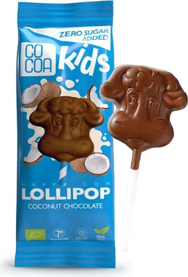LIZAK Z CZEKOLADY KOKOSOWEJ BEZ DODATKU CUKRÓW BIO 15 g - COCOA