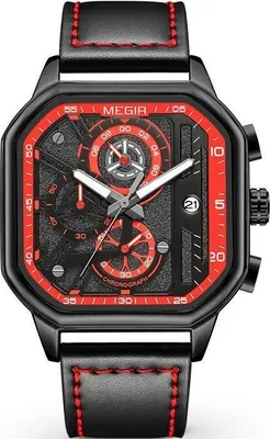 Produktbild von Uhr MEGIR LI-38567 - Schwarz / Rot für Herren KP38567