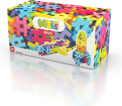 Immagine prodotto di Meli Maxi 50 - Blocchi da costruzione creativi per mani piccole, giocattolo per bambini da 1 in su