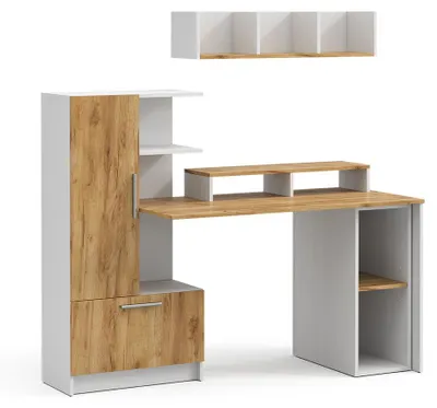 Zdjęcie produktu dla Biurko Vicco Tomy Biały/Dąb goldkraft 150 x 59 cm Zestaw 4, Model 59194