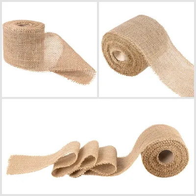 Immagine prodotto di Creative Deco Nastro Juta | 10cm x 10m Rotolo | Tessuto Marrone Naturale | Decorativo in Stile Boho | per Decorazione Bricolage Artigianato Fai da Te