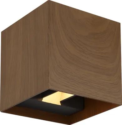 Produktbild von Globo Lighting Außenleuchte Aluminium Druckguss holzoptik dunkel, 2x LED