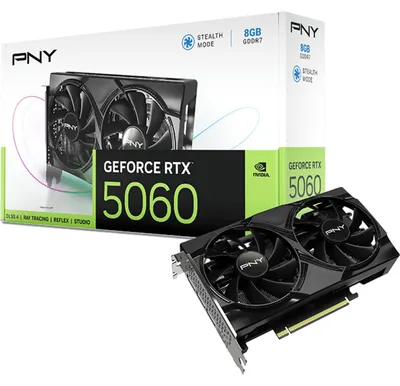 Image de PNY RTX5060 VERTO Dual Fan             8GB GDDR7 HDMI 3xDP