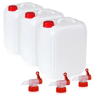 Produktbild von 3x 10 L Kunststoff Kanister Set für Camping & Freizeit