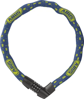 Produktbild von ABUS Kettenschloss Tresor 1385/75 Blue Mask – Zahlenschloss aus gehärtetem Stahl – 6 mm starke Vierkantkette – ABUS-Sicherheitslevel 6 – 75 cm – Blau