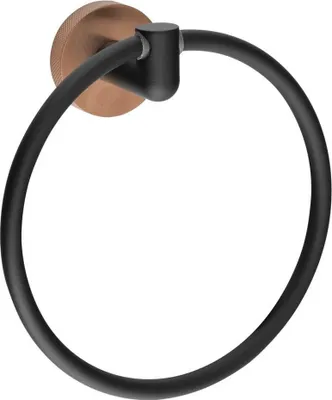 Produktbild von Sapho LARISSA Handtuchhalter Rund, schwarz/Kupfer matt