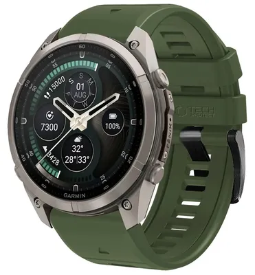 Obrázok produktu pre TECH-PROTECT silikónový remienok pre hodinky Garmin FENIX 5 / 6 / 6 PRO / 7 / 8 / 8 PRO / E / 9 / 9 PRO (47 mm), vojenská zelená