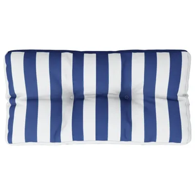 Obrázok produktu pre vidaXL Paletový vankúš Modrý biely pruhovaný 80x40x12 cm Látka