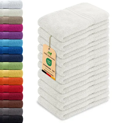Produktbild von 10er-Set ARIZONA Handtuch-Serie von AR Line – 100% Baumwolle, 500 g/m², 10er-Set Gästetücher 30x50 cm, Natur