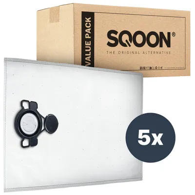 Produktbild von SQOON Staubsaugerbeutel 5 Stück + Filter für Kärcher Staubsauger WD4, WD5, WD6 | KFI 487 | Nilfisk, Makita, Bosch AdvancedVac 20
