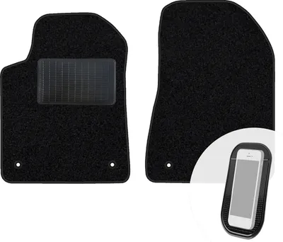 Produktbild von moto-MOLTICO Vorne Fußmatten Auto Velours Autoteppiche Schwarz Automatten Set 2-teilig passend für Alfa Romeo Giuletta 2010-2020