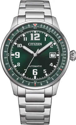 Citizen NJ0190-51X Herrenuhr Automatik Stahl/Dunkelgrün 1