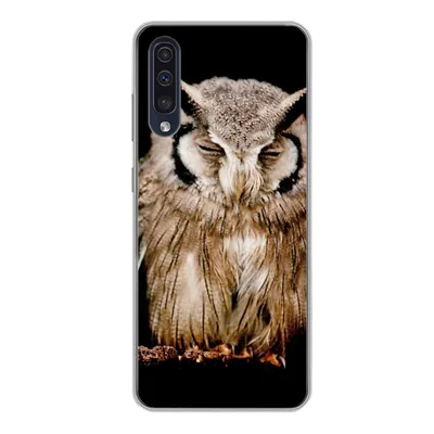 Produktbild von MuchoWow® Handyhülle Schutzhülle Hülle für Samsung Galaxy A50 Eule - Vogel - Schwarz Silikon Softcase Handy Hülle - Mobiltelefonhülle