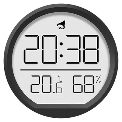 LCD-Wekker mit Temperatur, Luftfeuchtigkeit, magnetisch, schwarz