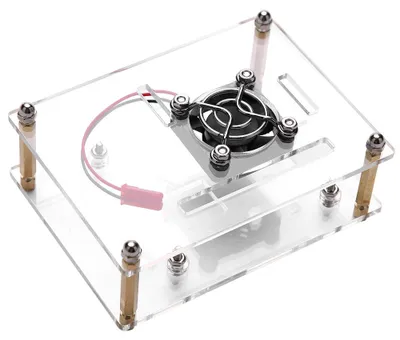 Image de Boîtier de protection en PMMA acrylique avec ventilateur de refroidissement pour Raspberry Pi 2, 3 (modèle B) et Pi B