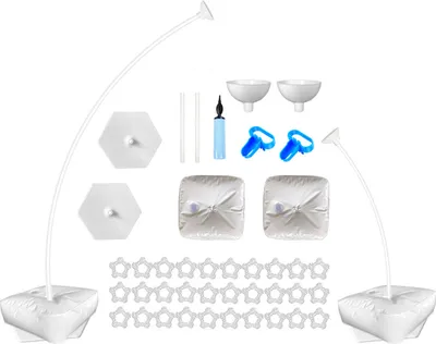 Produktbild von Ballonbogenständer-Set, frei biegbare Form, stabil, zuverlässig, einfache Installation, Halbbogen-Ballonständer, Hochzeits-Party-Zubehör A
