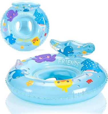 Imagen del producto de Aro de natación para bebés con forma de ballena, inflable, para niños de 1 a 3 años, asiento flotante para niños