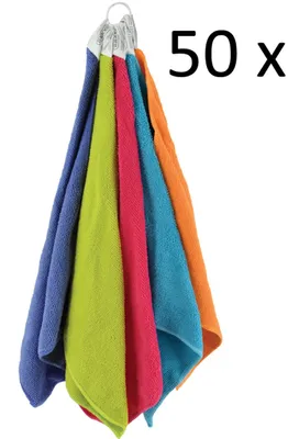 Zdjęcie produktu dla 50 ściereczek Premium z mikrofibry Ściereczka z mikrofibry 30x40cm 5 kolorów Ściereczki