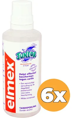 Productafbeelding van 6x Elmex Mondspoeling Junior (6 x 400 ml)