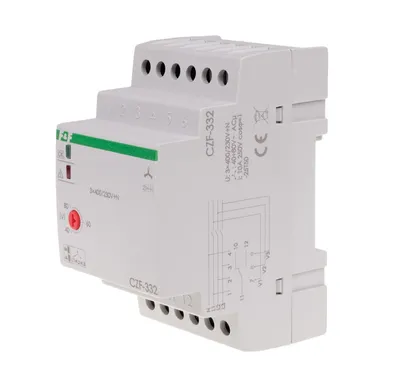 Produktbild von Phasenausfallsensor mit Kontaktüberwachung der Schützkontakte CZF-332: 1P getrennt, I=10A, 3 Module