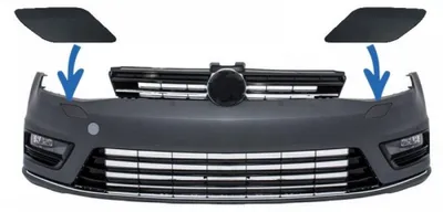 Immagine prodotto di Paraurti anteriore SRA con finiture superiori per VW Golf VII 7 (2013-2017) in stile R-Line.