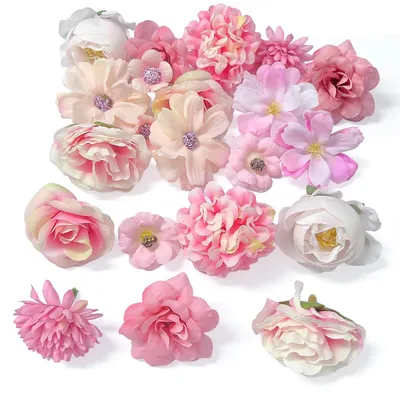 Produktbild von Kunstblumen Set - 20 Stück Mehrfarbige Blumen für DIY Kreationen - RBB0478_2509