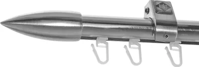 Produktbild von Innenlauf Gardinenstange 1-läufig  Edelstahl Look Deckenmontage Ø 20mm D50 I