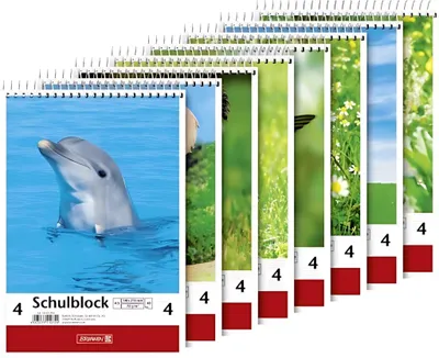 Produktbild von BRUNNEN Schulblock A5 Lineatur 4 Spirale 1041904
