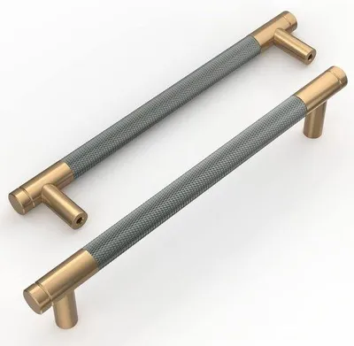 Produktbild von Gekartelte Kastgriffe, 160mm, goudgrau, für Küchen