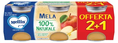 Produktbild von MELLIN Homogenisiertes Apfelmus, 3 Stück, jeweils 100g