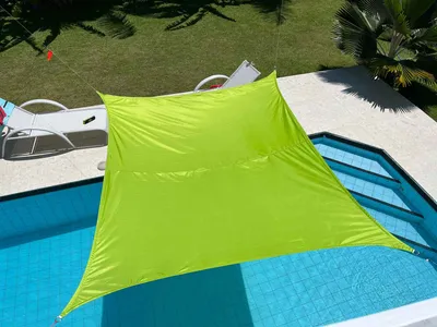 Produktbild von Sonnensegel Sonnenschutz Set inkl Befestigungsseile LxB 250x300 cm Grün Rechteckig Wasserabweisend Polyester 90% UV Schutz Windschutz Wetterschutz für Balkon Garten Terrasse, 2023900N