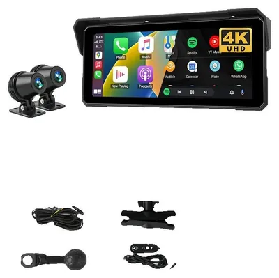 Obrázok produktu pre Motocyklová DVR kamera, predná kamera s rozlíšením 4K, duálne Bluetooth pripojenie, DVR pre motocykle, bez