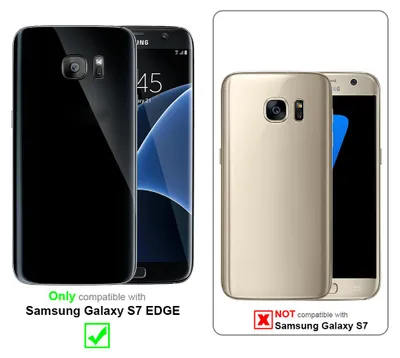 Immagine prodotto di Cadorabo custodia per Samsung Galaxy S7 EDGE custodia protettiva in nero SHandy custodia Custodia a libro custodia in Similcuoio