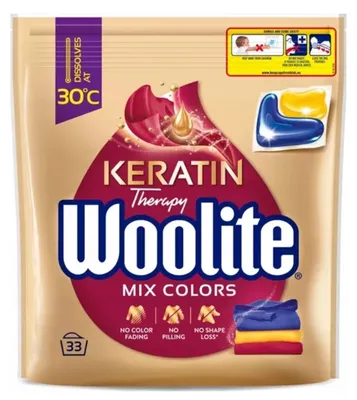 Produktbild von Woolite Caps Gel - 33sc660g - mit Keratin - für farbige Wäsche
