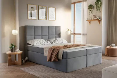 Produktbild von Kontinentalbett POLLY mit Taschenmatratze 180x200 cm Jasmine 90 mit Topper