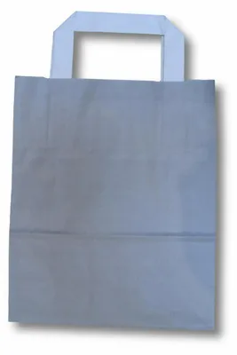 Produktbild von 250x Papiertragetaschen aus Kraftpapier 320+120x400mm grau