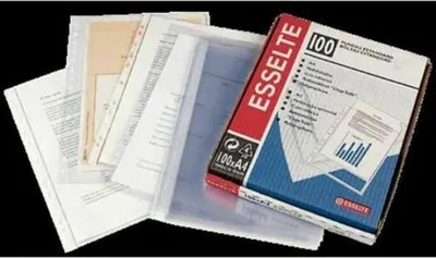 Obrázok produktu pre Esselte 46101, Folio, Priehľadná, Polyvinylchlorid (PVC), 100 kusov