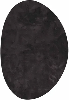 Produktbild von Schwarzer Teppich 120 x 170 cm für das Wohnzimmer – rutschfester, waschbarer und faltbarer Kurzflorteppich aus Polyester für Schlafzimmer, Esszimmer und Flur von HUARTE