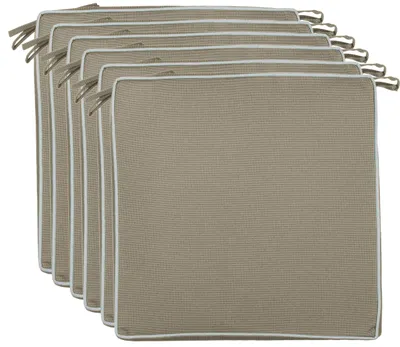 Productafbeelding van Omgoods - Set van 4 Waterdichte Stoelkussens - 40x40x4 cm - Beige
