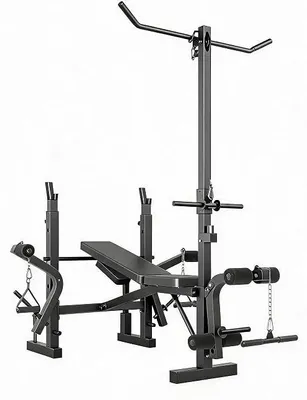 Imagen del producto de Banco de pesas multifuncional 7 en 1, estación de entrenamiento de fuerza, ajustable y plegable