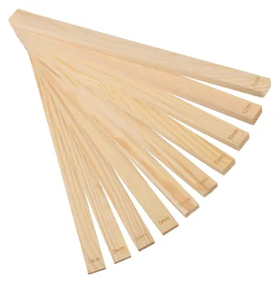 10er Set Keramik-Rollführungsstäbe, 5 Größen, Holz