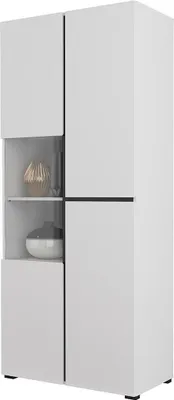 Produktbild von Meublorama HA-CROSS-249WMY12*2C/72KG, 2 Tür(en), 10 Regale, Weiß, Mitteldichte Faserplatte (MDF), 2 Jahr(e), 400 mm